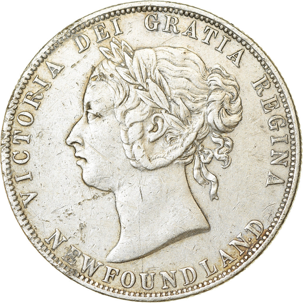 Moneda, TERRANOVA, 50 Cents, 1896, Royal Canadian Mint, MBC, Plata, KM:6