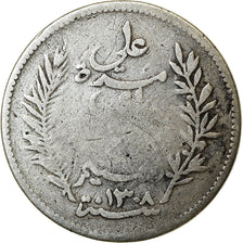 Moneta, Tunisia, Ali Bey, 50 Centimes, 1891, Paris, MB, Argento, KM:223