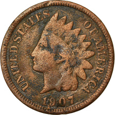 Moneda, Estados Unidos, Indian Head Cent, Cent, 1907, U.S. Mint, Philadelphia