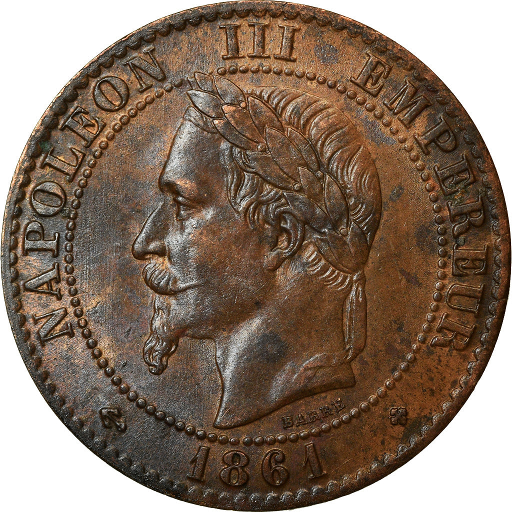 Monnaie, France, Napoleon III, Napoléon III, 2 Centimes, 1861, Strasbourg
