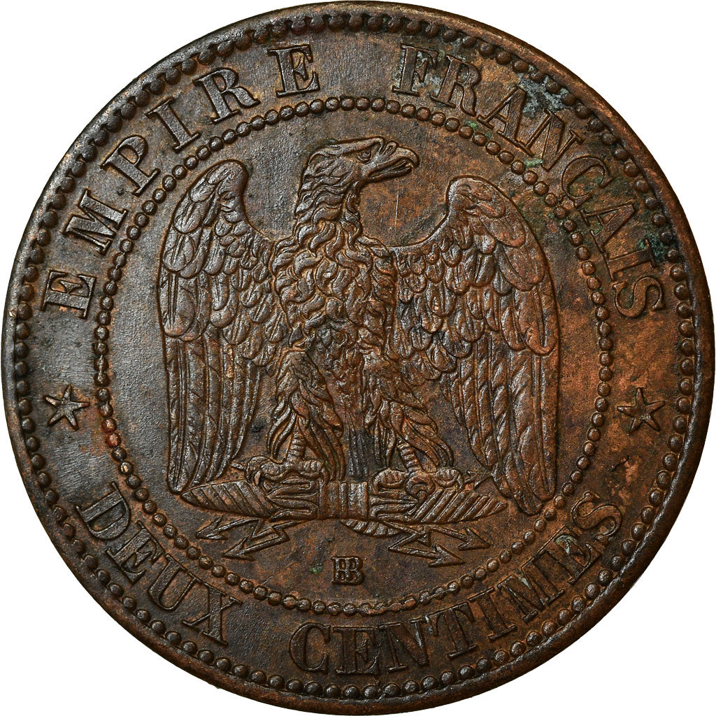 Monnaie, France, Napoleon III, Napoléon III, 2 Centimes, 1861, Strasbourg