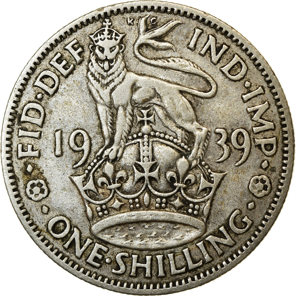Coin, Great Britain, George VI, Shilling, 1939, VF(30-35), Silver, KM:854