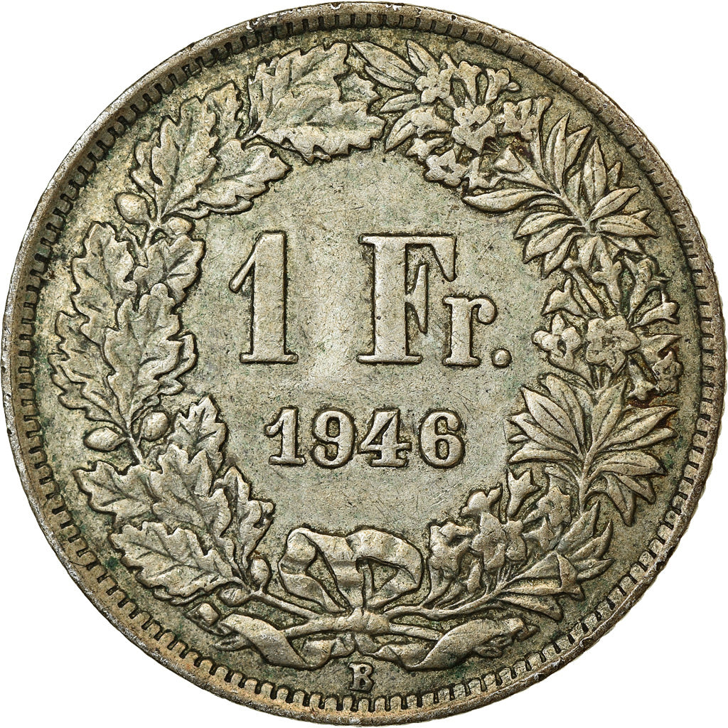Coin, Switzerland, Franc, 1946, EF(40-45), Silver, KM:24