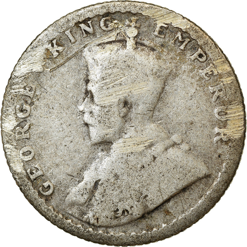 Münze, INDIA-BRITISH, George V, 1/4 Rupee, 1917, S, Silber, KM:518