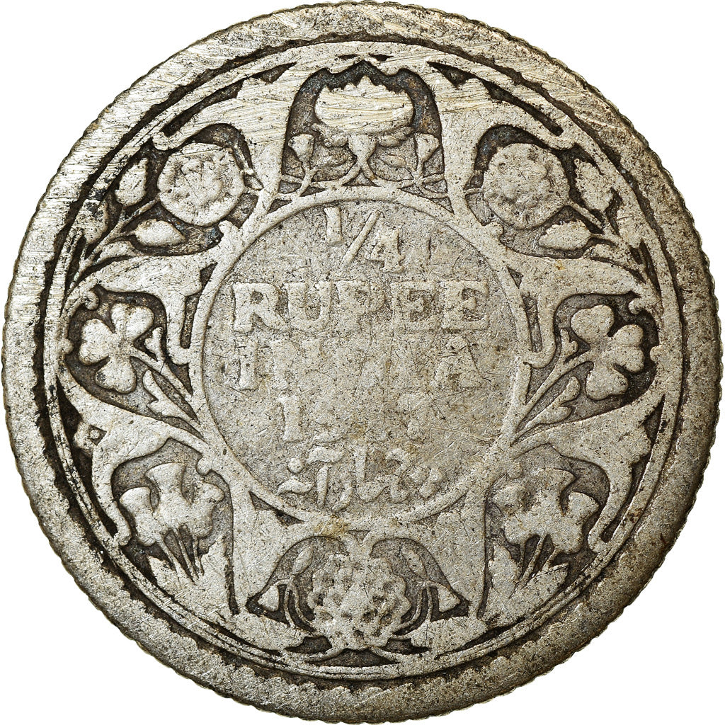 Münze, INDIA-BRITISH, George V, 1/4 Rupee, 1917, S, Silber, KM:518