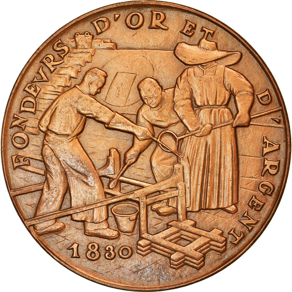 França, Medal, Quinta República Francesa, Artes e Cultura, AU(55-58), Bronze