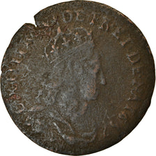 Moneta, Francja, Louis XIV, Liard de France au buste juvénile, deuxième type