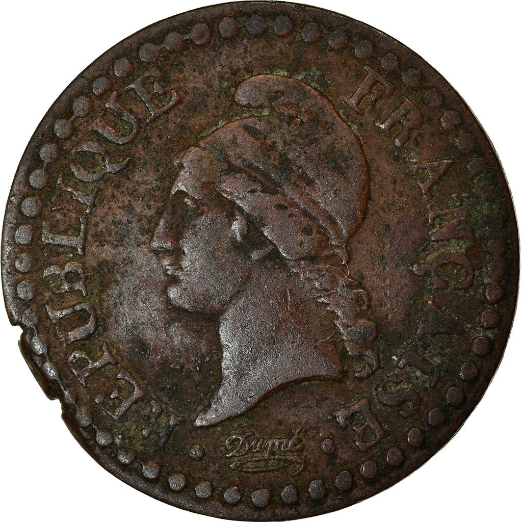 Coin, France, Dupré, Centime, AN 7, Paris, VF(30-35), Bronze, KM:646