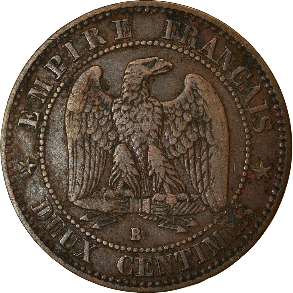 Moneta, Francja, Napoleon III, Napoléon III, 2 Centimes, 1857, Rouen