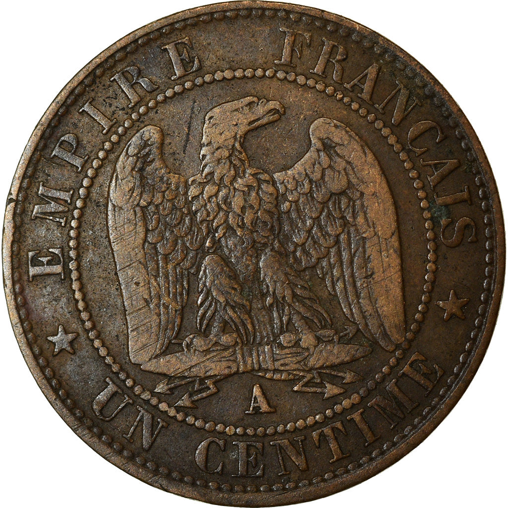 Monnaie, France, Napoleon III, Napoléon III, Centime, 1862, Paris, TTB, Bronze