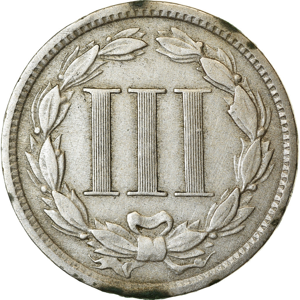 Moneta, Stati Uniti, Nickel 3 Cents, 1881, U.S. Mint, Philadelphia, MB+