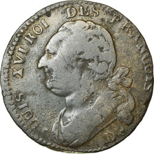 Moeda, França, Louis XVI, 12 deniers françois, 12 Deniers, 1792, Dijon