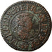 Moneda, Francia, Henri III, Denier Tournois, 1580/79, Paris, MBC, Cobre, CGKL:90