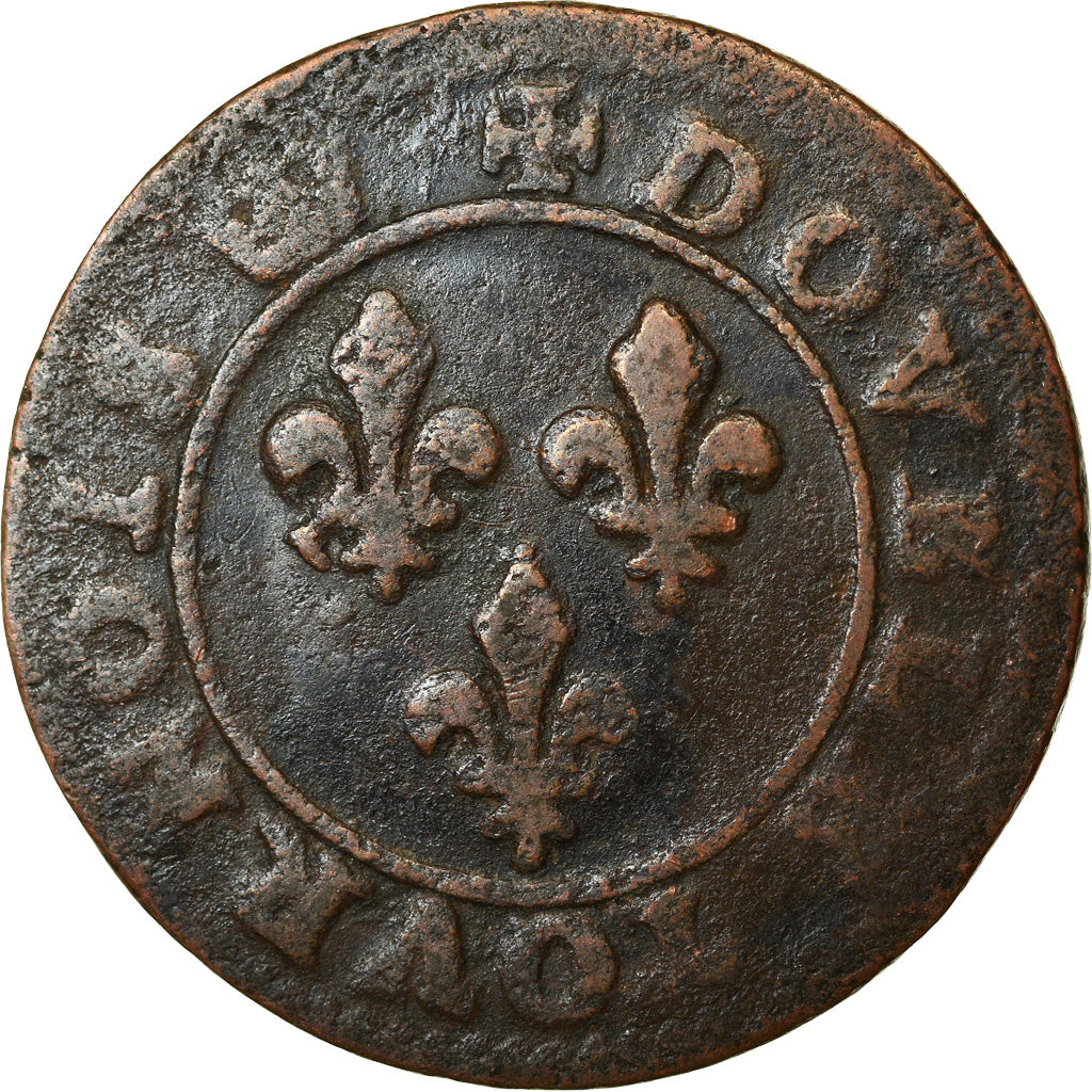 Monnaie, France, Henri III, Double Tournois, Paris, TB+, Cuivre, CGKL:86