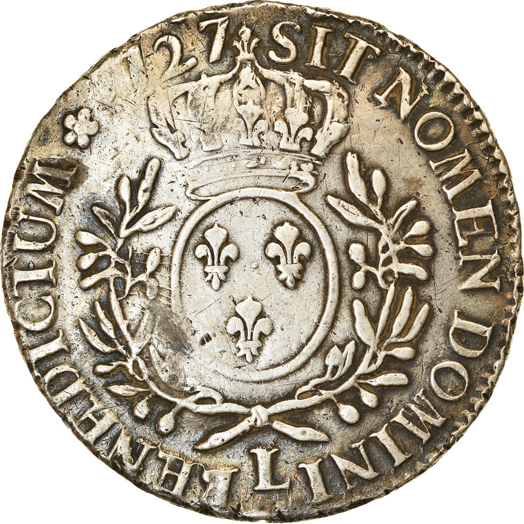 Coin, France, Louis XV, Écu aux branches d'olivier, Ecu, 1727, Bayonne