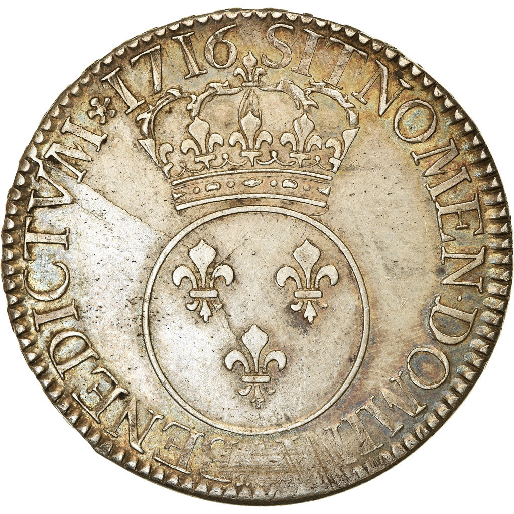 Monnaie, France, Louis XV, Écu Vertugadin, Ecu, 1716, Paris, TTB, Argent