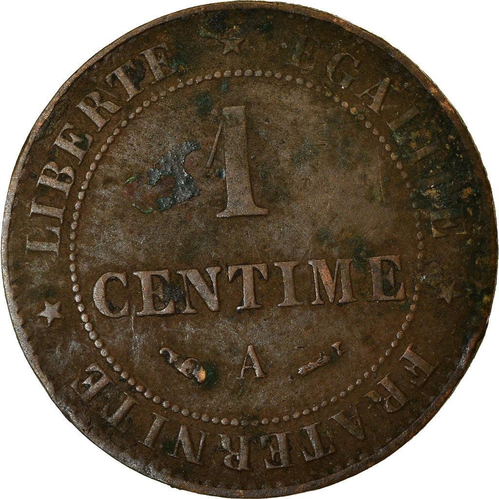Moneta, Francja, Cérès, Centime, 1884, Paris, VF(30-35), Bronze, KM:826.1