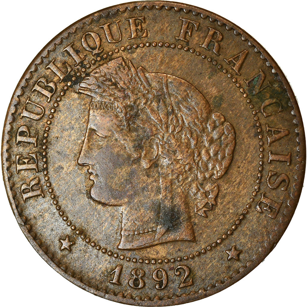Monnaie, France, Cérès, Centime, 1892, Paris, TTB, Bronze, Gadoury:88