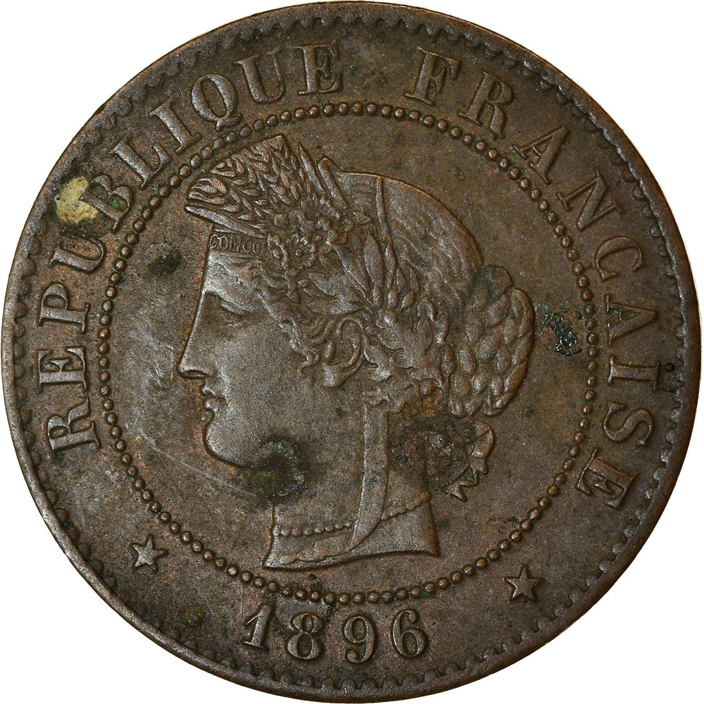 Moneda, Francia, Cérès, Centime, 1896, Paris, BC+, Bronce, KM:826.1