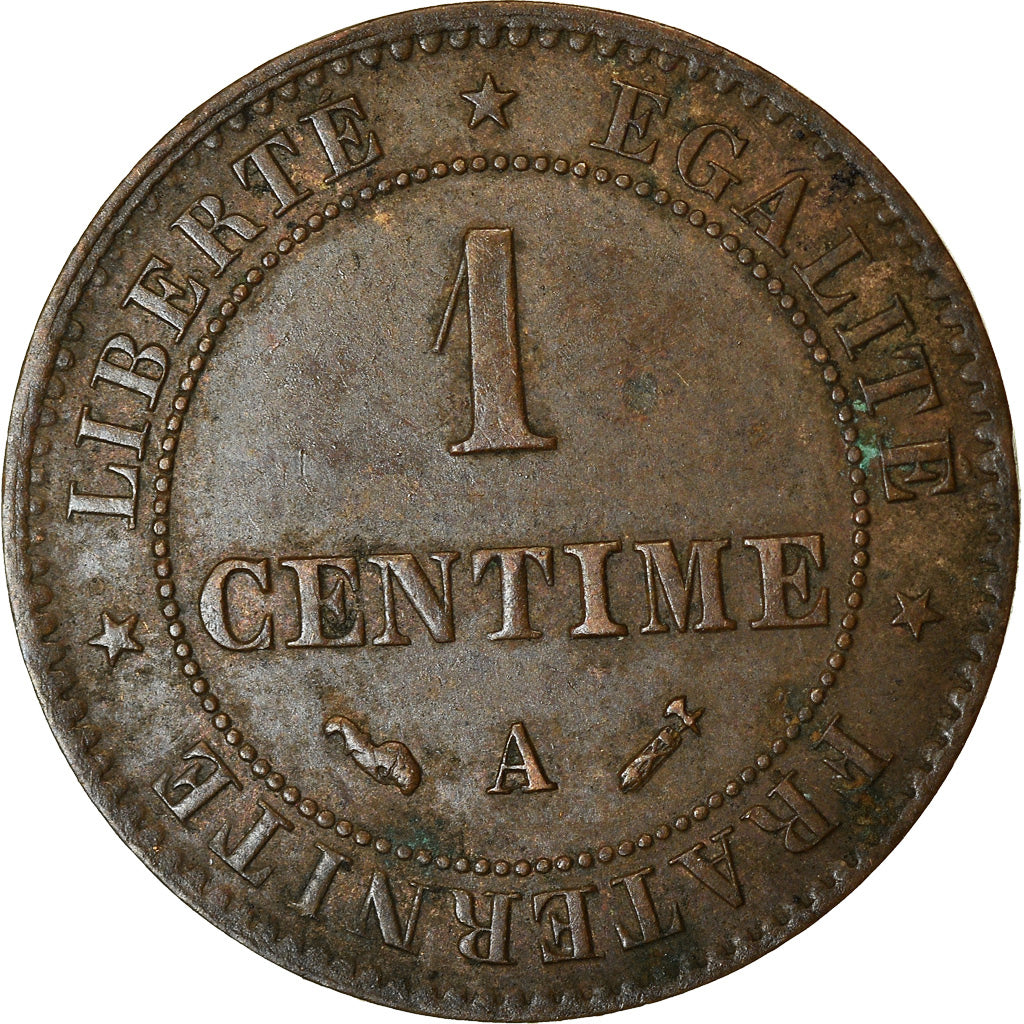 Moneda, Francia, Cérès, Centime, 1896, Paris, BC+, Bronce, KM:826.1