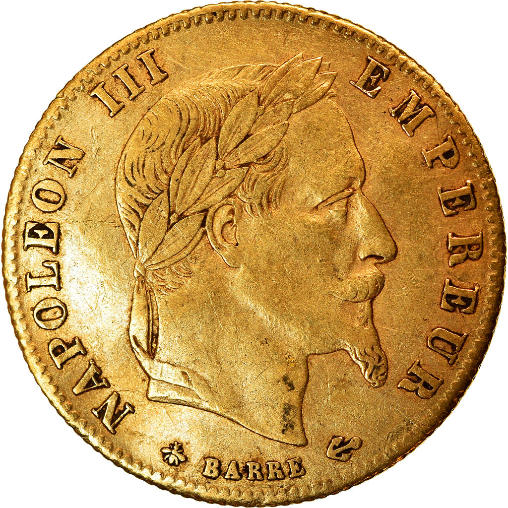 Moneta, Francia, Napoleon III, Napoléon III, 5 Francs, 1863, Paris, BB, Oro