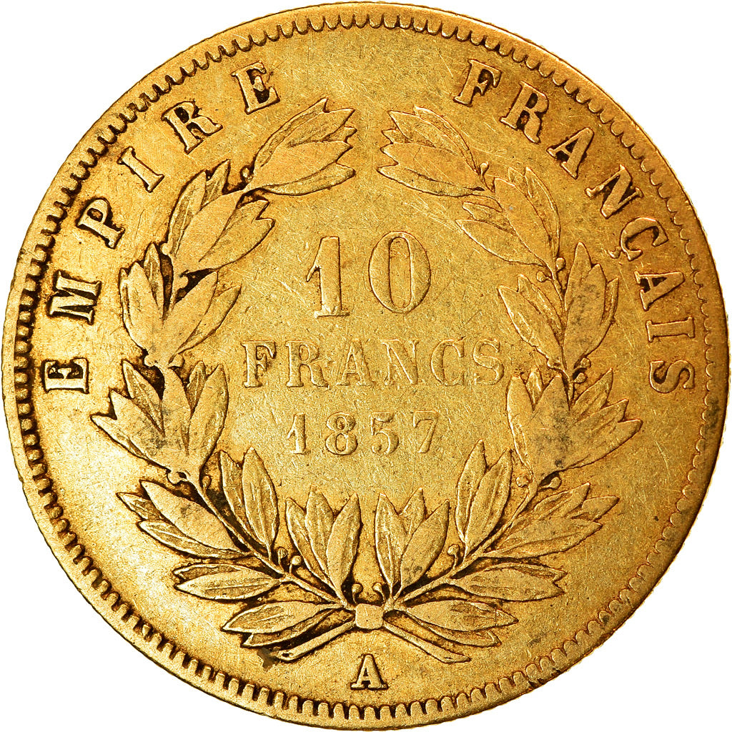 Moeda, França, Napoleon III, Napoléon III, 10 Francs, 1857, Paris, VF(30-35)