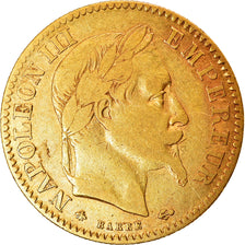 Moneta, Francja, Napoleon III, Napoléon III, 10 Francs, 1863, Paris, VF(30-35)