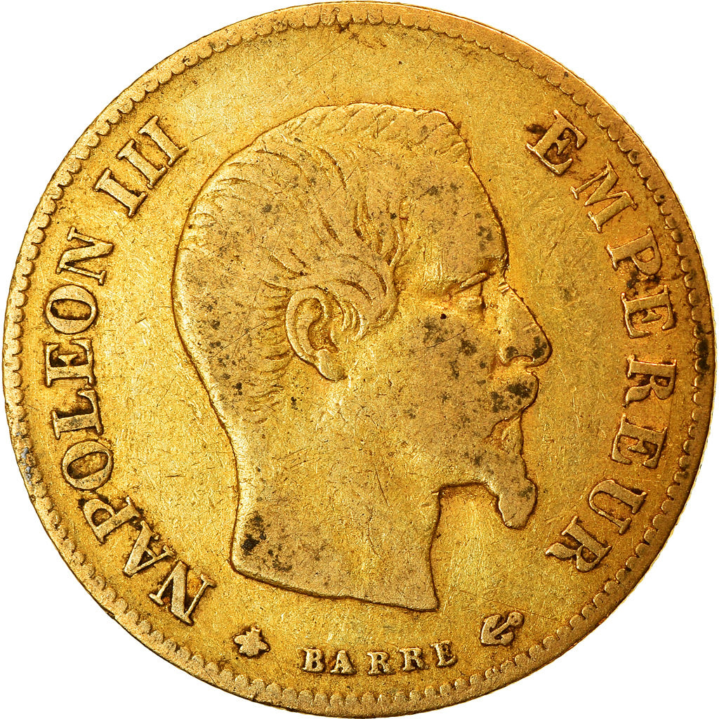 Moneta, Francja, Napoleon III, Napoléon III, 10 Francs, 1859, Strasbourg