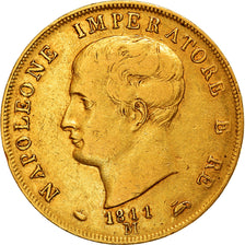 Moneta, DEPARTAMENTY WŁOSKIE, KINGDOM OF NAPOLEON, Napoleon I, 40 Lire, 1811