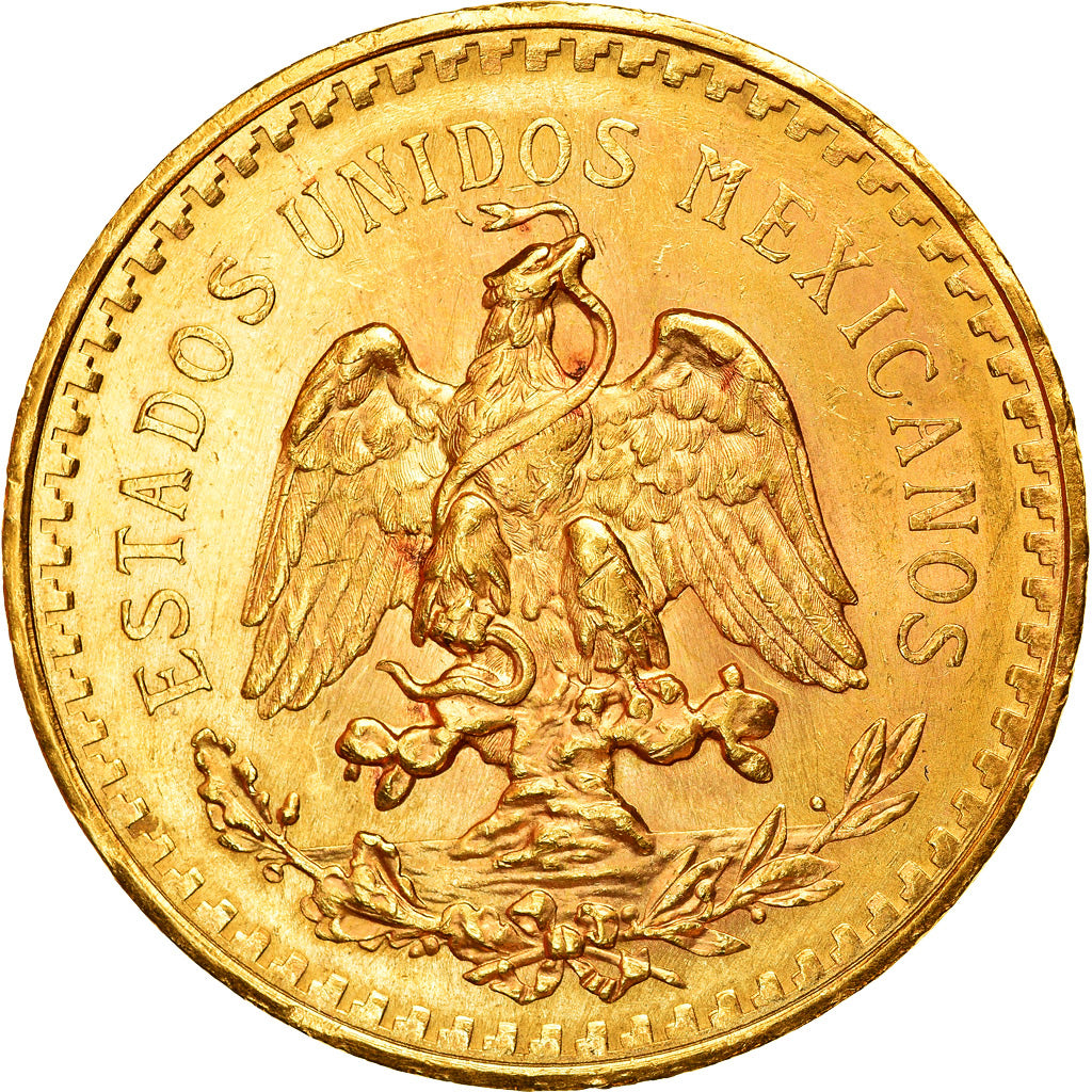 Moneda, México, 50 Pesos, 1945, Mexico City, EBC, Oro, KM:481
