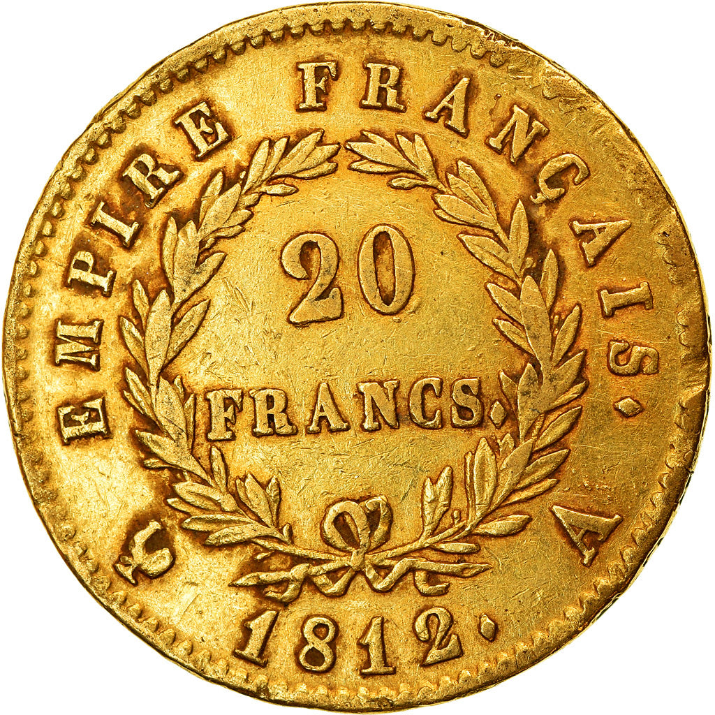 Moneda, Francia, Napoléon I, 20 Francs, 1812, Paris, MBC, Oro, KM:695.1
