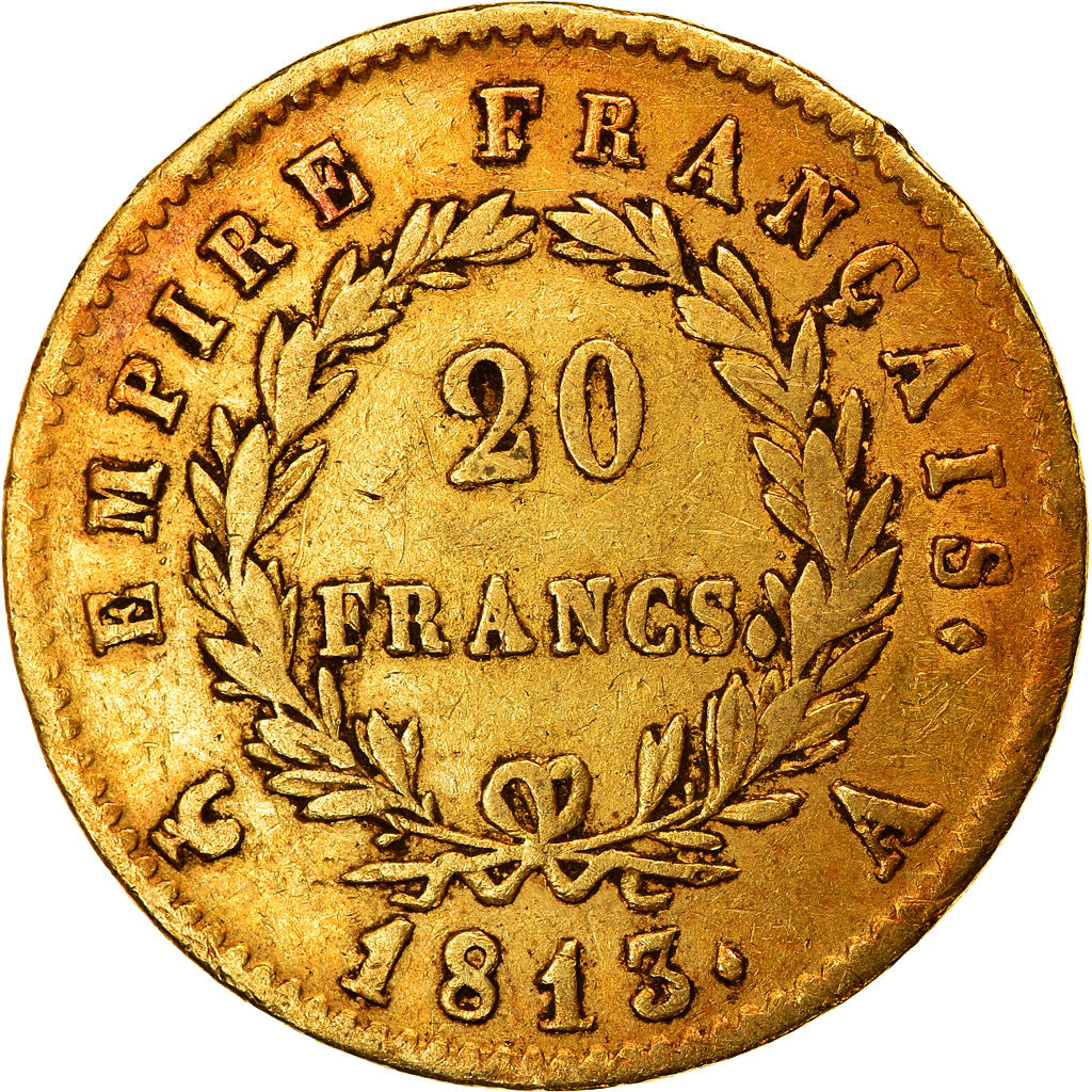 Münze, Frankreich, Napoléon I, 20 Francs, 1813, Paris, SS, Gold, KM:695.1