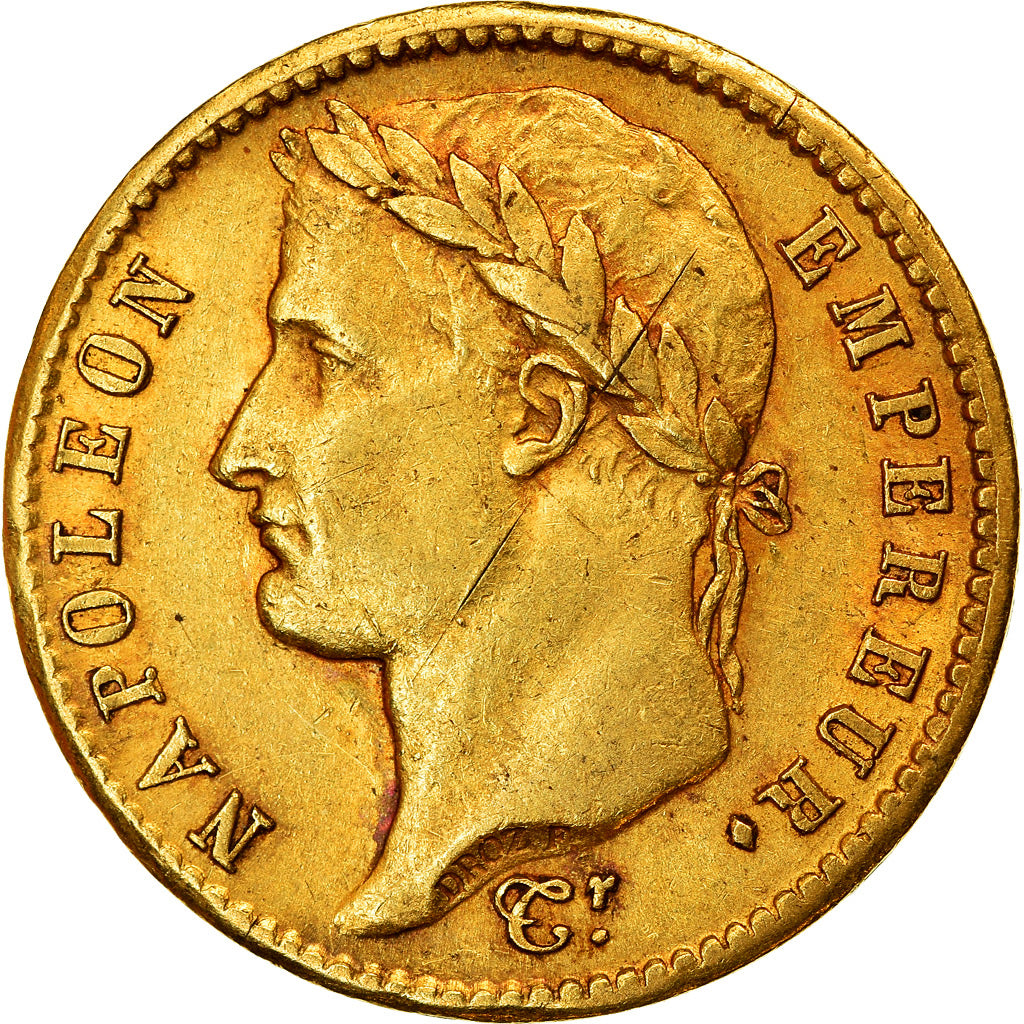Moneta, Francja, Napoléon I, 20 Francs, 1813, Paris, AU(50-53), Złoto