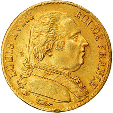 Munten, Frankrijk, Louis XVIII, Louis XVIII, 20 Francs, 1815, Lille, ZF+, Goud
