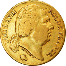 Monnaie, France, Louis XVIII, Louis XVIII, 20 Francs, 1819, Paris, TB+, Or