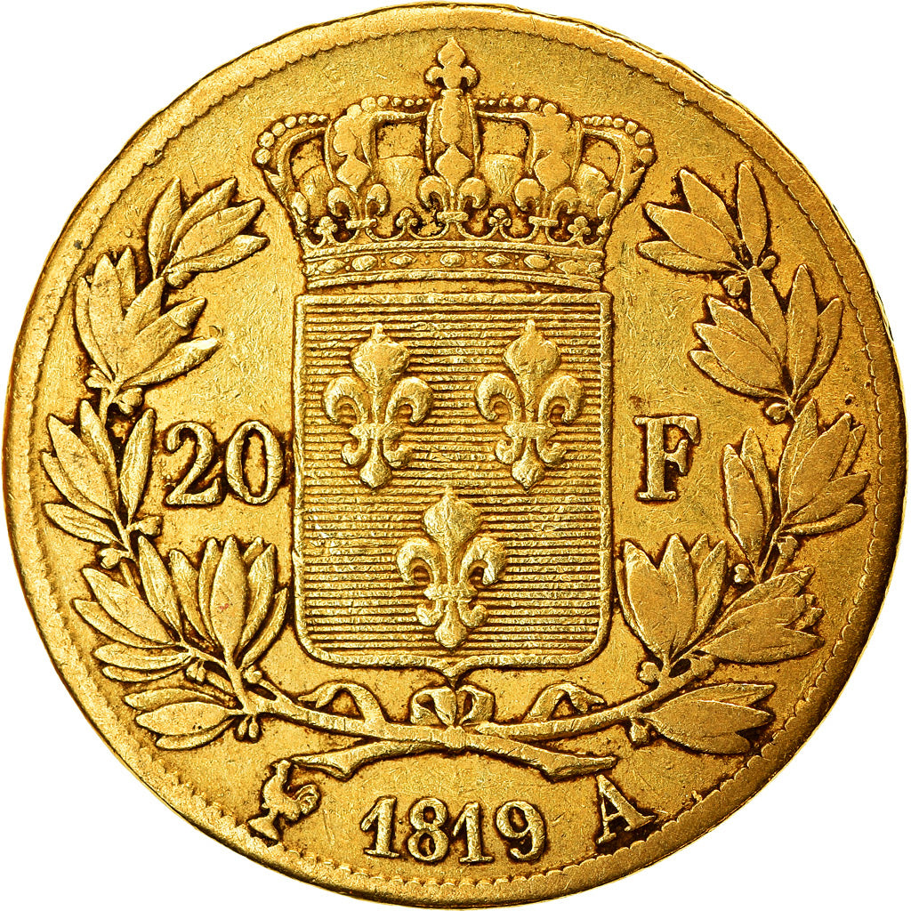 Monnaie, France, Louis XVIII, Louis XVIII, 20 Francs, 1819, Paris, TB+, Or