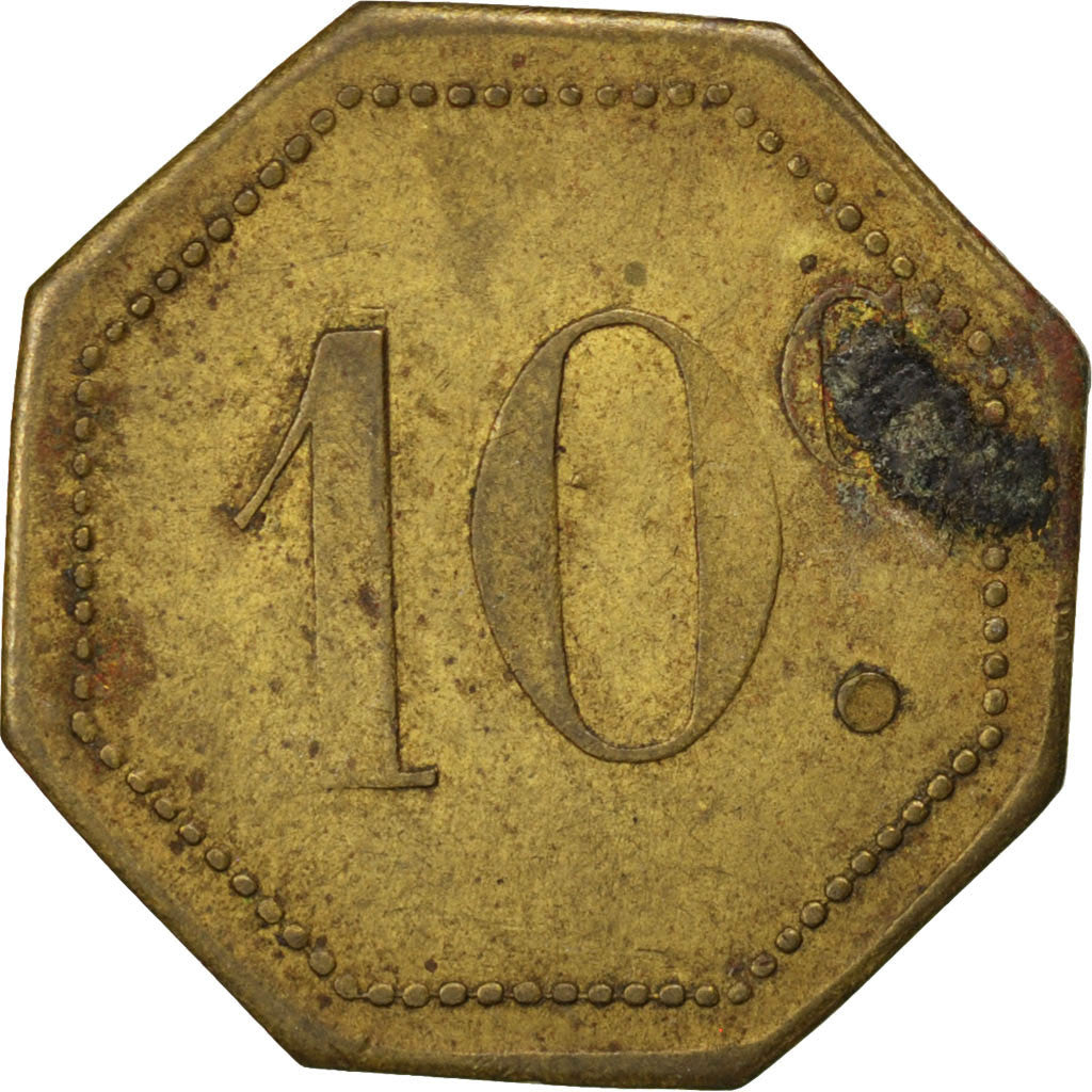 Coin, France, 10 Centimes, VF(30-35), Brass, Elie:10.2