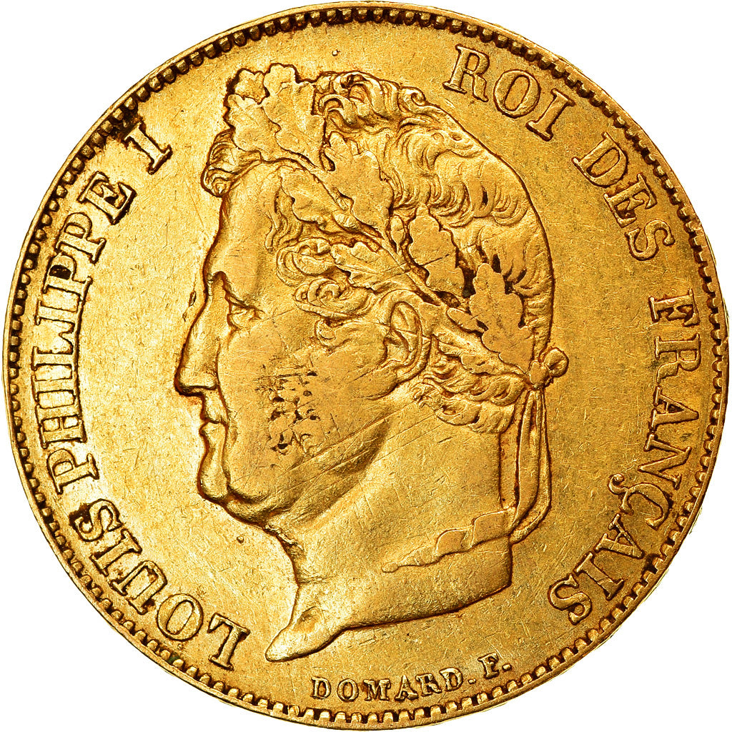 Moeda, França, Louis-Philippe, 20 Francs, 1834, Paris, EF(40-45), Dourado