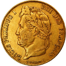 Moneda, Francia, Louis-Philippe, 20 Francs, 1834, Paris, MBC, Oro, KM:750.1