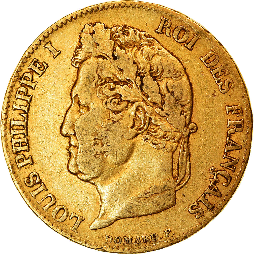 Moneta, Francia, Louis-Philippe, 20 Francs, 1840, Paris, BB, Oro, KM:750.1