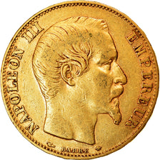 Monnaie, France, Napoleon III, Napoléon III, 20 Francs, 1856, Strasbourg, Rare