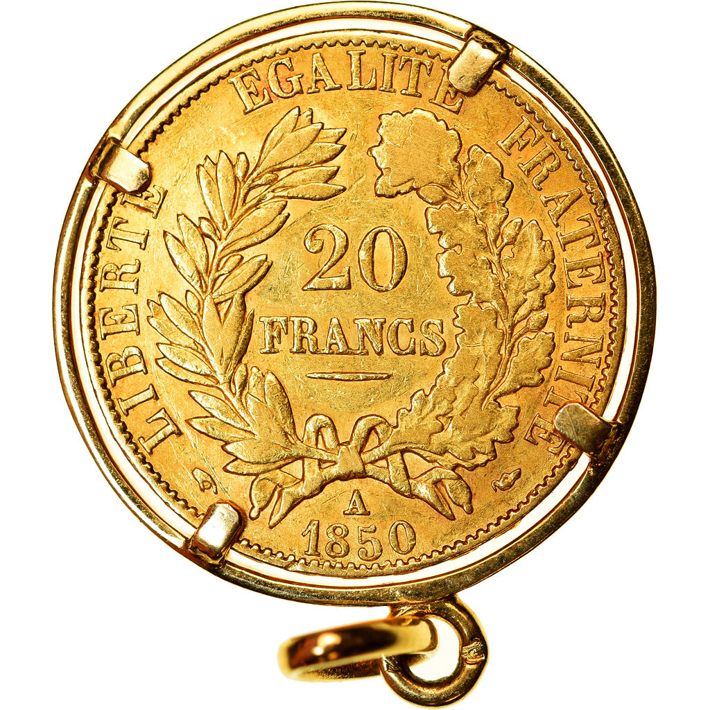 Moneta, Francja, Cérès, 20 Francs, 1850, Paris, Jewel - Gold Pendant