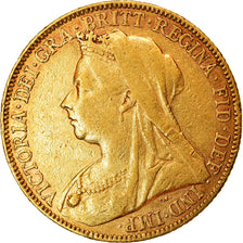 Monnaie, Australie, Victoria, Sovereign, 1896, Melbourne, TTB, Or, KM:13