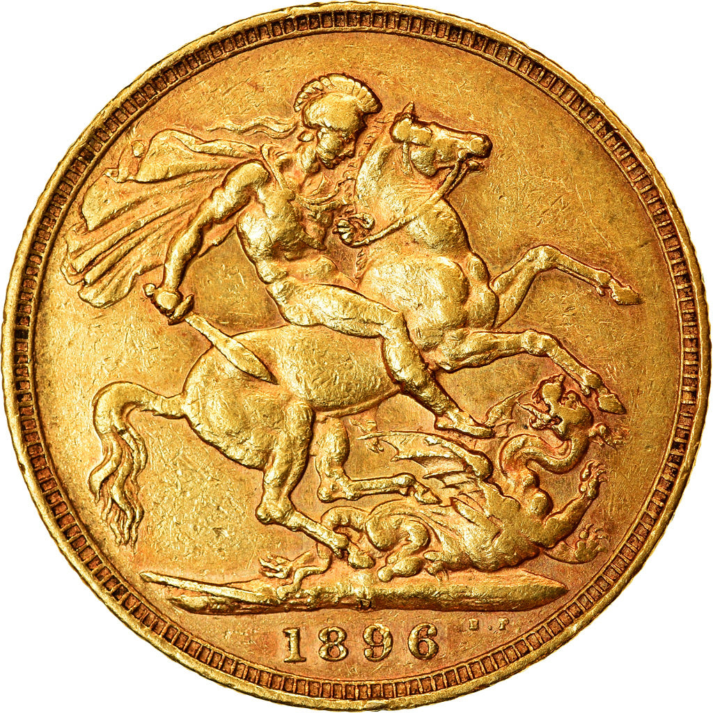 Monnaie, Australie, Victoria, Sovereign, 1896, Melbourne, TTB, Or, KM:13