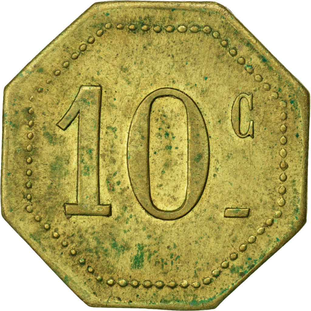 Coin, France, 10 Centimes, AU(50-53), Brass, Elie:10.2
