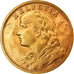 Moneda, Suiza, 20 Francs, 1947, Bern, SC+, Oro, KM:35.1