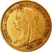 Moneta, Australia, Victoria, 1/2 Sovereign, 1900, Sydney, BB+, Oro, KM:12