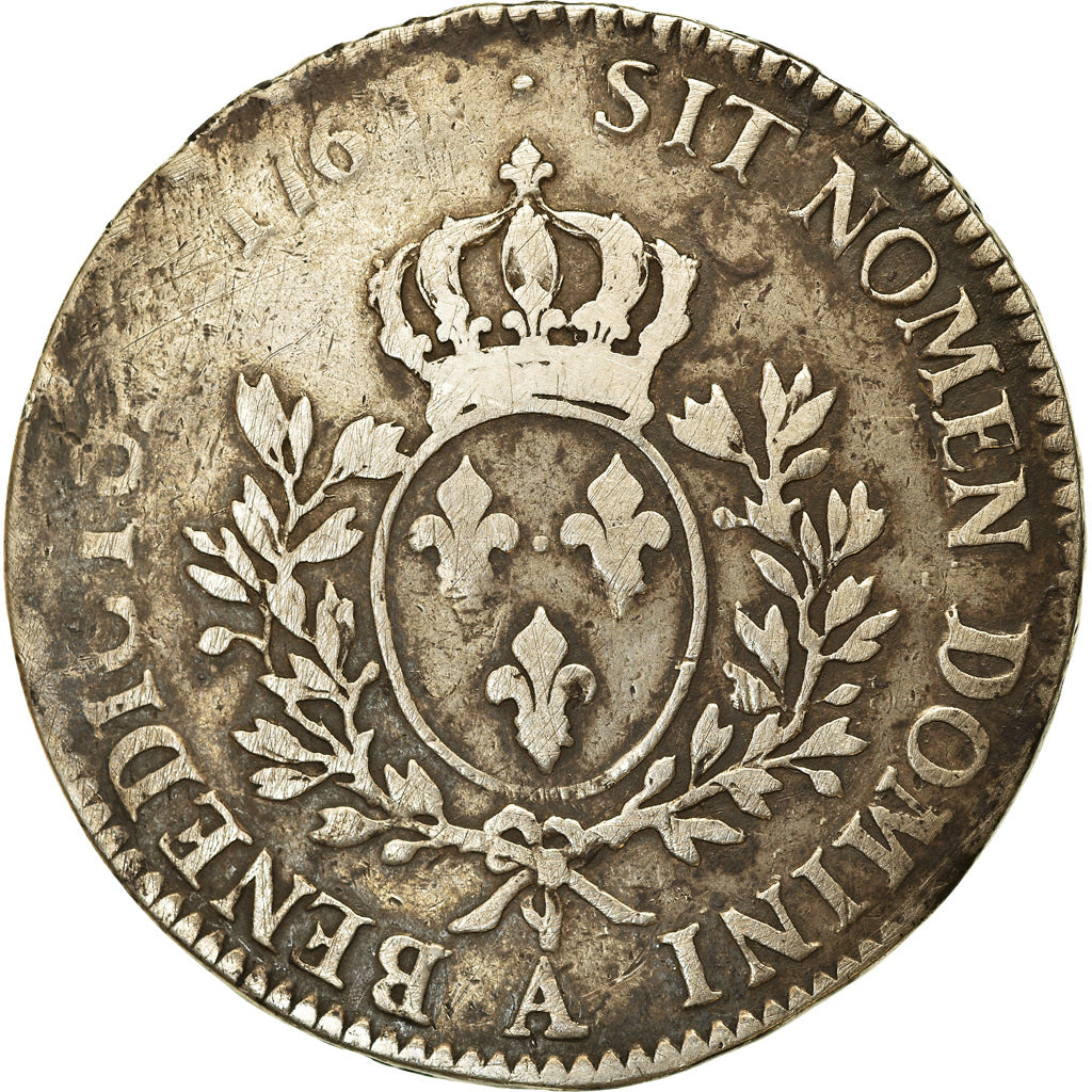 Coin, France, Louis XV, Écu au bandeau, Ecu, 1761, Paris, VF(20-25), Silver