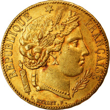 Moeda, França, Cérès, 20 Francs, 1850, Paris, AU(55-58), Dourado, KM:762