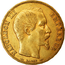Moneta, Francia, Napoleon III, Napoléon III, 20 Francs, 1853, Paris, BB, Oro